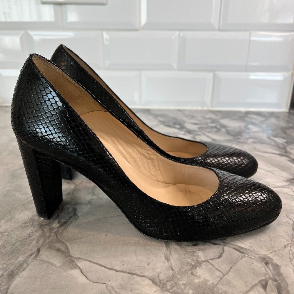 Bennett Marcella Pumps Black Snake Effect Size 41 / 10 -10.5